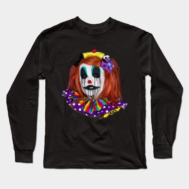 Tesazombie the Clown - Red Hair Variant Long Sleeve T-Shirt by CFXMasks